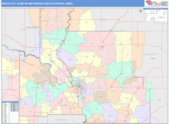 Sioux City Metro Area Digital Map Color Cast Style